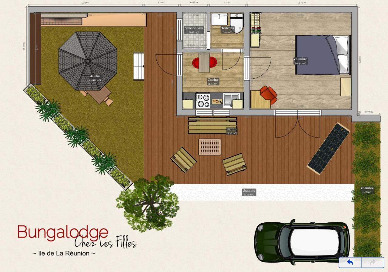 Chez Les Filles - Bungalodge Petite Île Cameră foto
